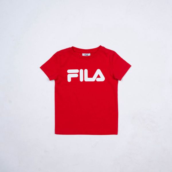 Camisetas Fila Menina Vermelhas - Fila Mono Deckle Portugal Lojas,DECL-08264